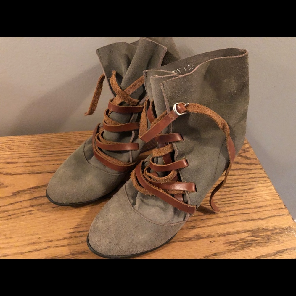Suede booties